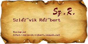 Szlávik Róbert névjegykártya
