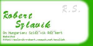 robert szlavik business card